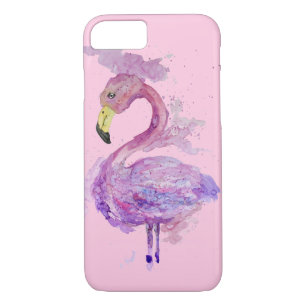 Purple Flamingo Watercolor Case-Mate iPhone Case