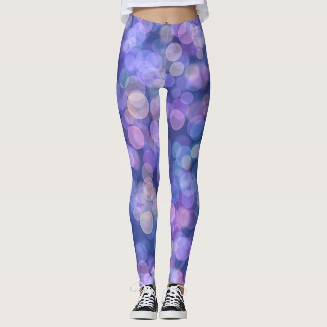 Purple Floating Colour  Leggings (Front)