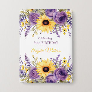 Purple floral 60th birthday party