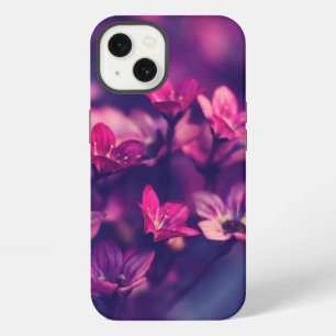 purple floral aesthetic iphone 13 case. case