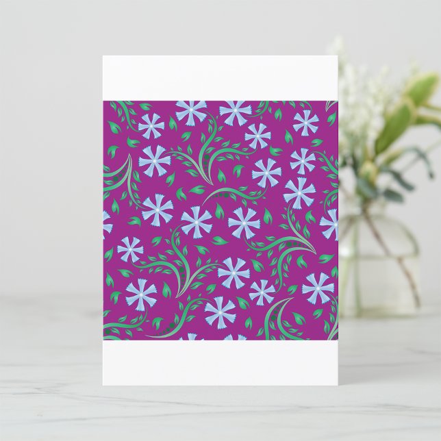 Purple Floral Art Invitations (Creator Uploaded)