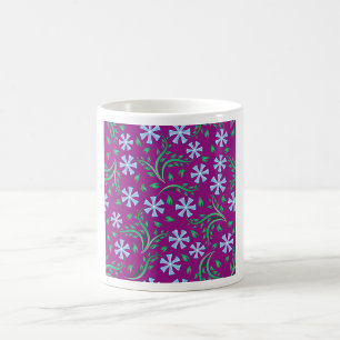 Purple Floral Art Mug