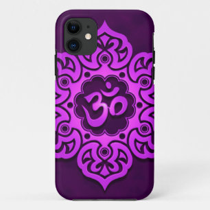 Purple Floral Aum Design Case-Mate iPhone Case