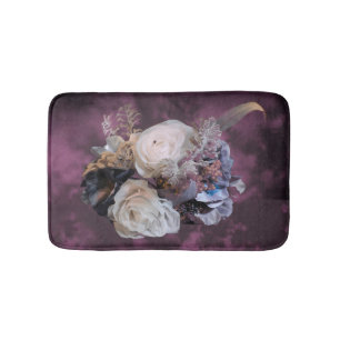 Purple Floral Bath Mat