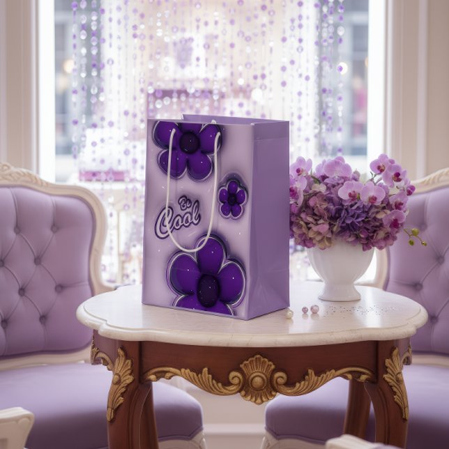 Purple Floral “Be Cool” Gift Bag (Creator Uploaded)