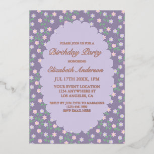 Purple Floral Birthday