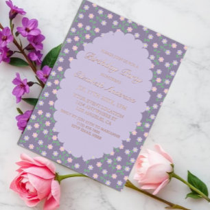 Purple Floral Birthday