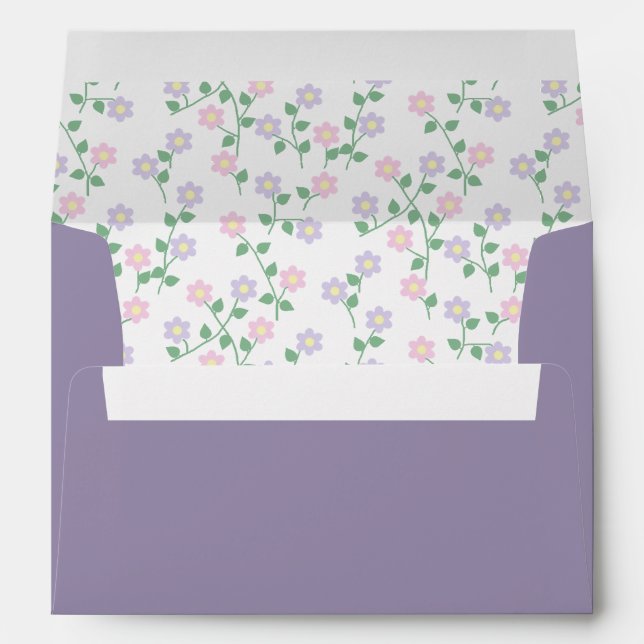 Purple Floral Birthday Envelope (Back (Bottom))