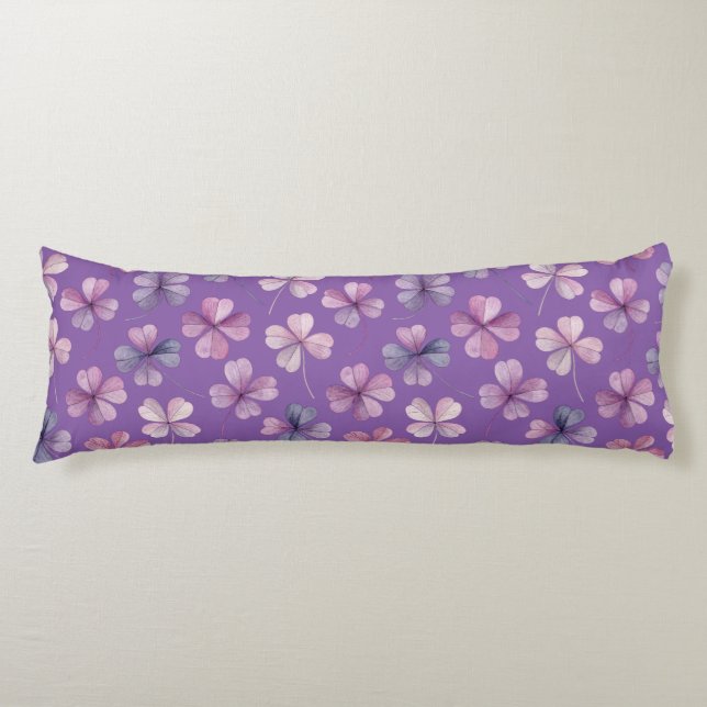 “Purple Floral Body Pillow (Front)