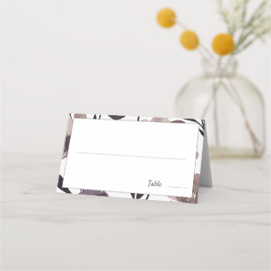 Purple Floral Botanical Wedding Place Card