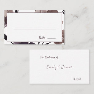 Purple Floral Botanical Wedding Place Card