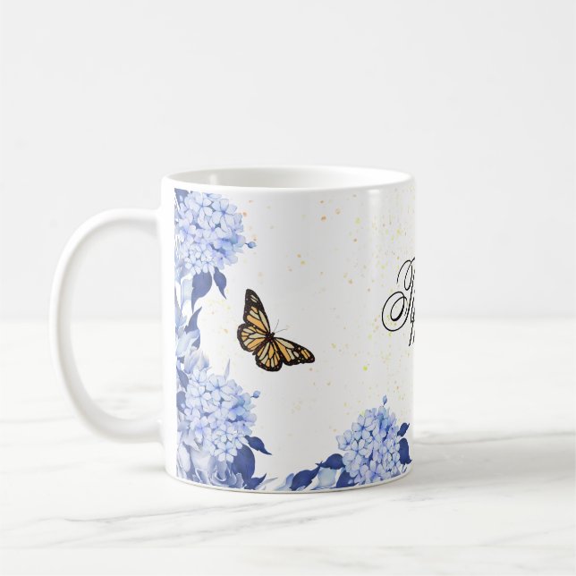 purple Floral bouquet  Coffee Mug (Left)