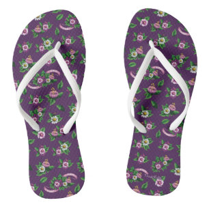 Purple Floral Bouquet Pattern Jandals