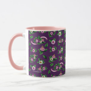 Purple Floral Bouquet Pattern Mug