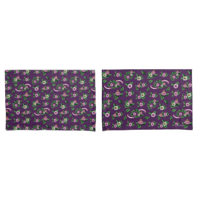 Purple Floral Bouquet Pattern Pillowcase (Front-Set)