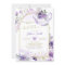 Purple Floral Bridal Shower Tea Party Invitation