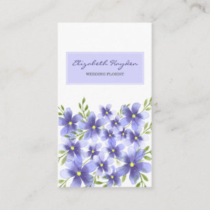 Purple Floral Business Cards