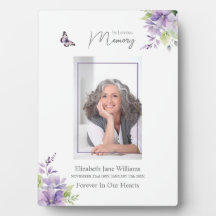 Purple Floral & Butterfly Funeral Memorial