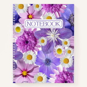 Purple Floral Daisys Notebook