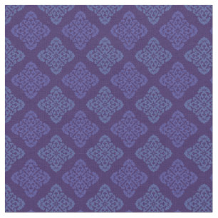 Purple Floral Damask Fabric
