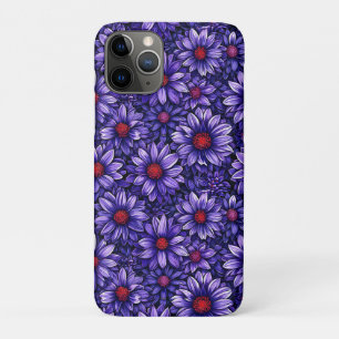 Purple Floral Dark Everyday Protection Case-Mate iPhone Case