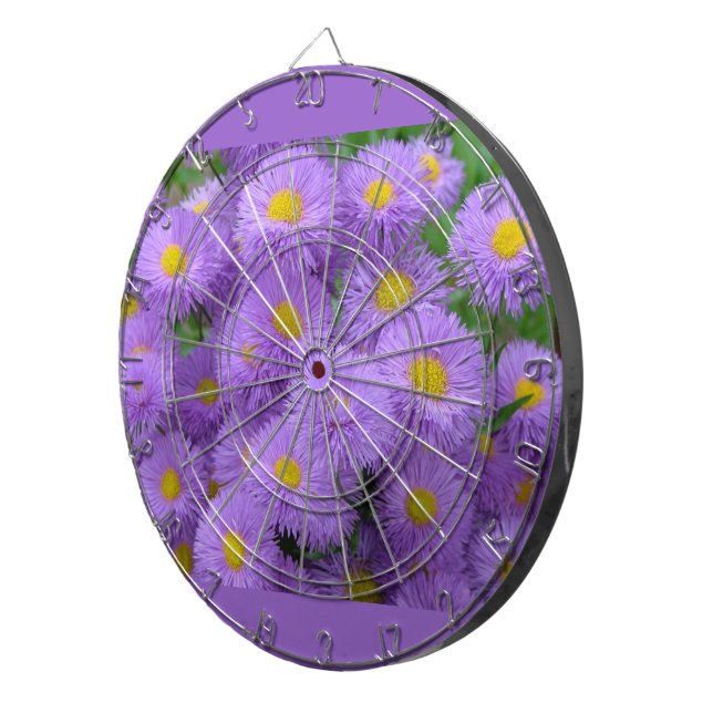Purple Floral Dartboard (Front Right)