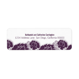 Purple Floral Decadence Return Address Labels