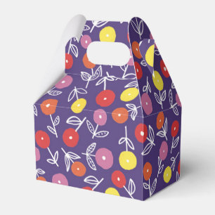 Purple Floral Ditsy Party / Wedding Favour Box