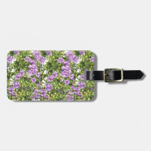 Purple Floral Easy ID Luggage Tag