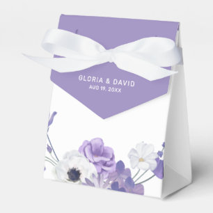 Purple Floral Elegant  Wedding  Favour Box