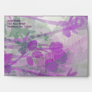 Purple Floral Envelope
