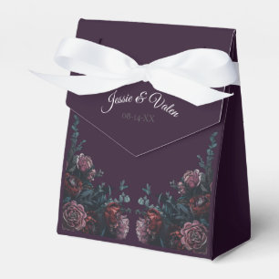Purple Floral Fall Wedding Favour Box