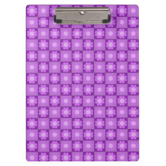 Purple Floral Geometric Pattern Clipboard