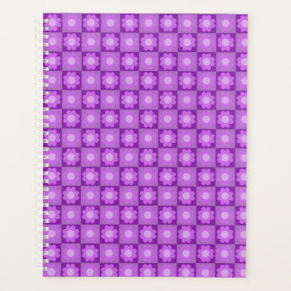 Purple Floral Geometric Pattern Planner