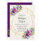 Purple Floral Geometric Wedding Invitation