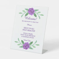 Purple Floral Greenery Foliage Wedding Safety
