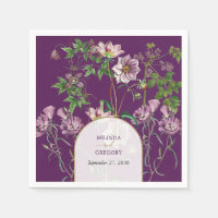 Purple Floral Greenery Gold Arch Wedding