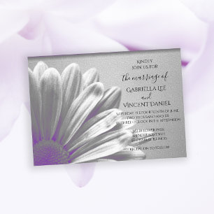 Purple Floral Highlights Wedding Invitation