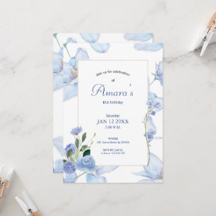 Purple Floral Invitation