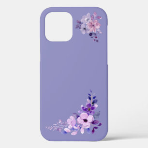Purple Floral iPhone 12 Pro case