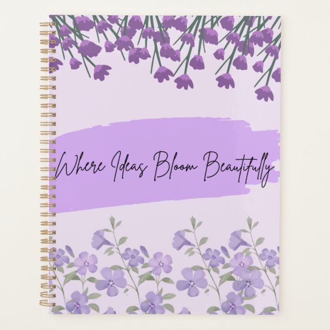 Purple Floral Journal Planner (Front)