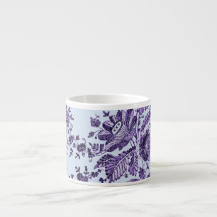 Purple Floral Lace Espresso Cup