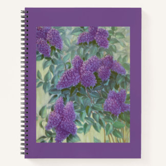 Purple Floral Lilac Painting Notebook - Journal