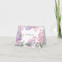 Purple Floral Lilac Personalised