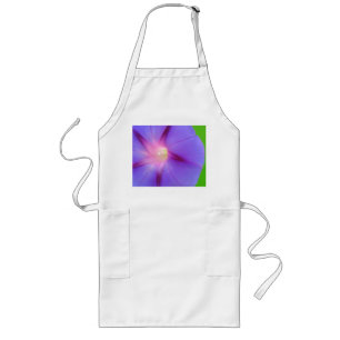Purple Floral Long Apron