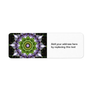 Purple Floral Mandala Kaleidoscope Art