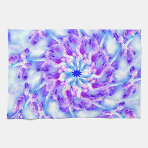 Purple Floral Mandala Tea Towel