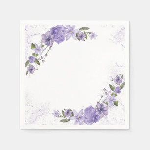 Purple Floral Napkin