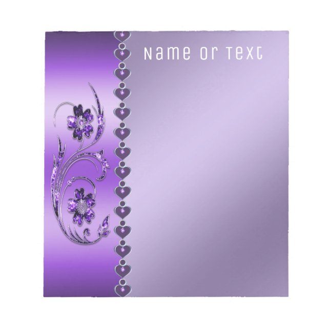 Purple Floral Notepad (Front)