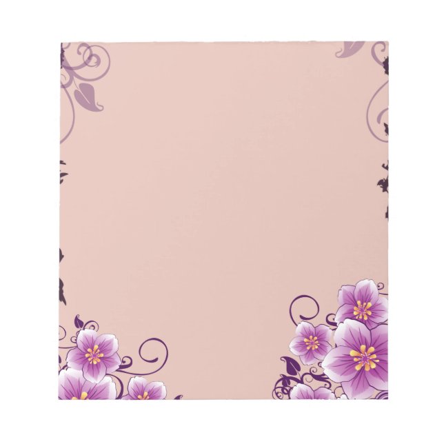 Purple Floral Notepad (Front)
